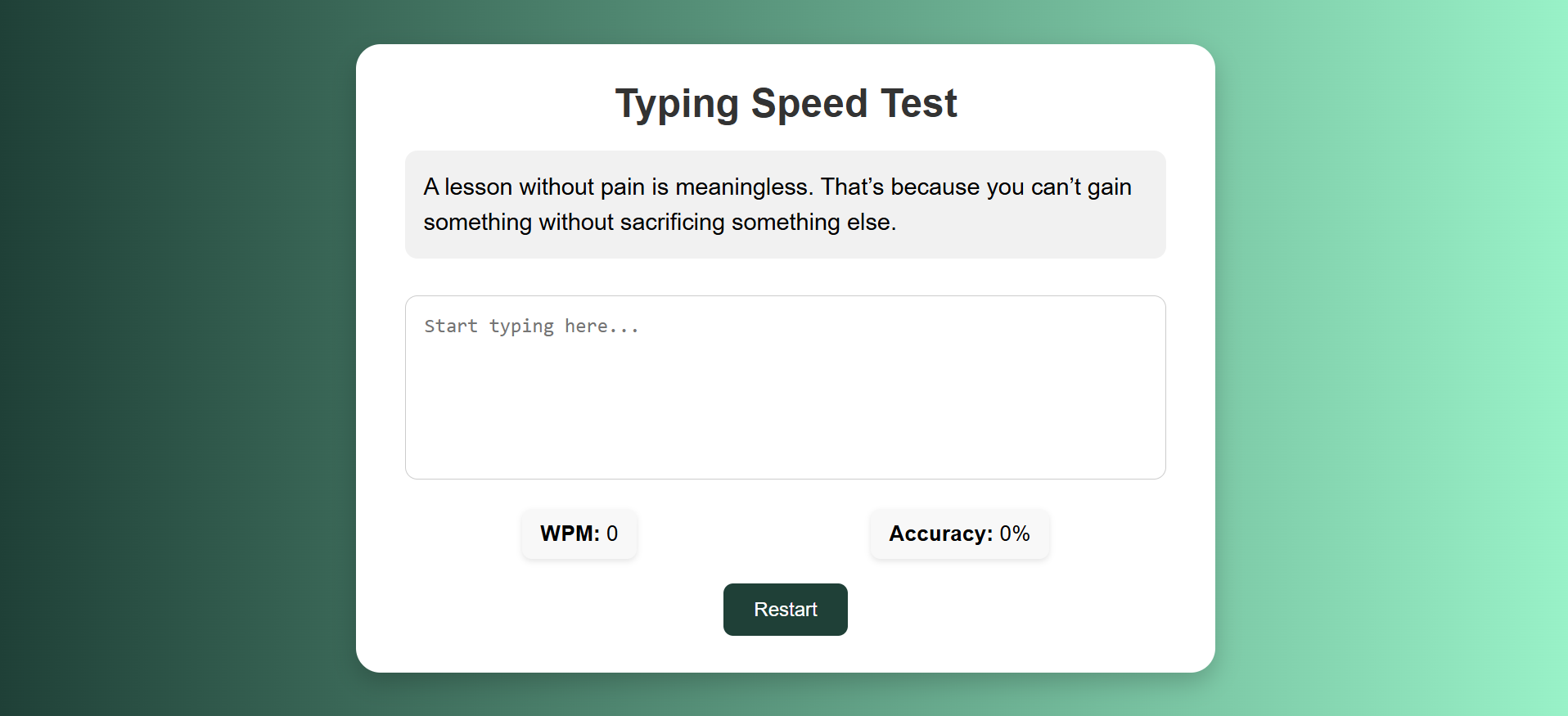 Typing Speed Website